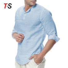 Men's simple fashion matching shirt with casual long sleeve shirt